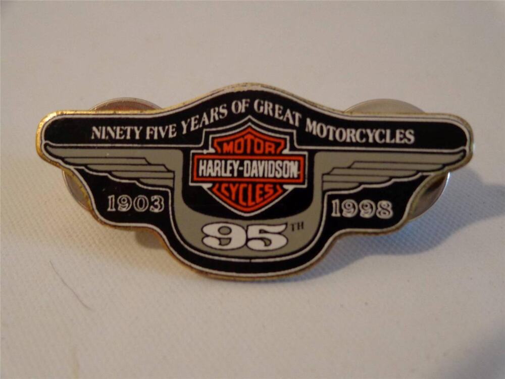 1998 Harley Davidson 95 Years Vest Jacket Pin -1113